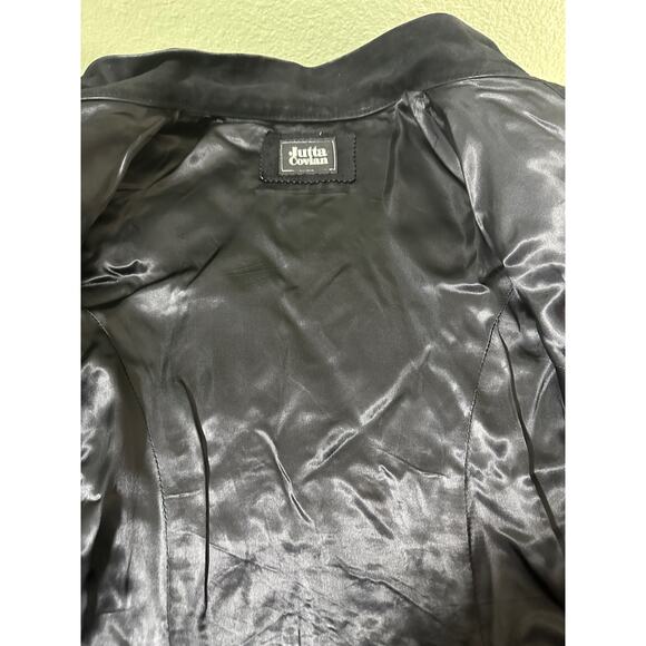 Jutta Covian Womens 80's Vintage Black Suede Jacket Size M-L E-40 U-12 - Picture 11 of 11